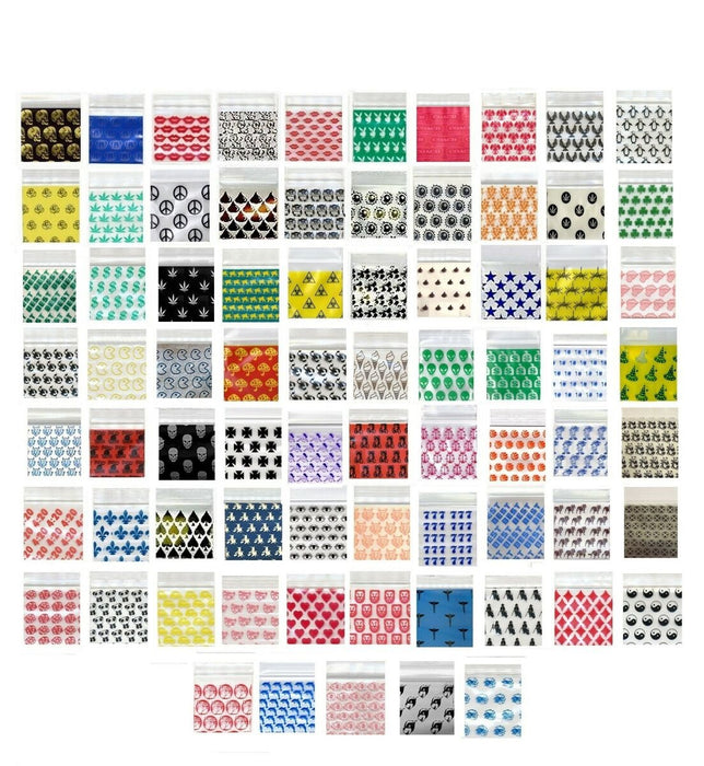 Apple 1515 Pattern Design Plastic Ziplock Baggies (1,000 Bags)