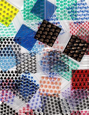 Apple 125x125 Assorted Pattern Design Plastic Ziplock Baggies (1,000 Bags)