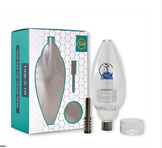 Shower Perc Oval Nectar Collector w/ Screw Nail By Cali Cloudx (NC-12 Tide-X-TR)