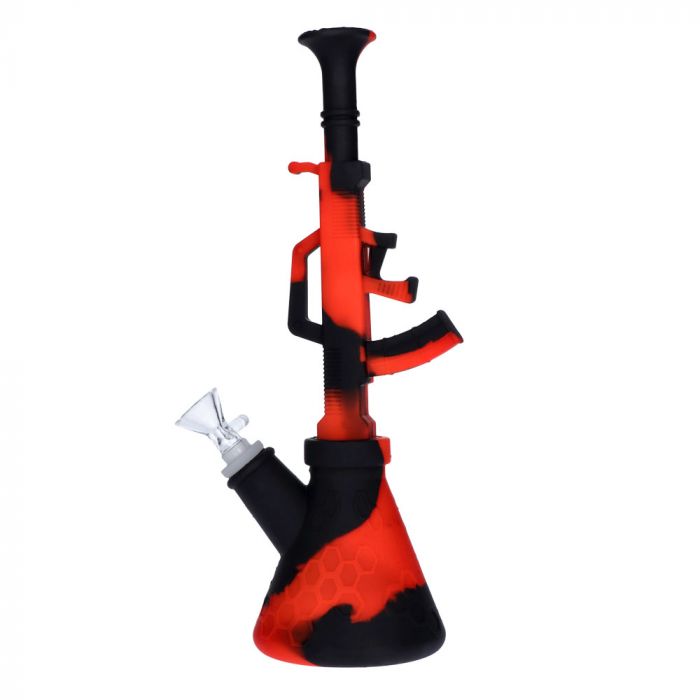 10" Small Rifle Gun Beaker Silicone Water Pipe