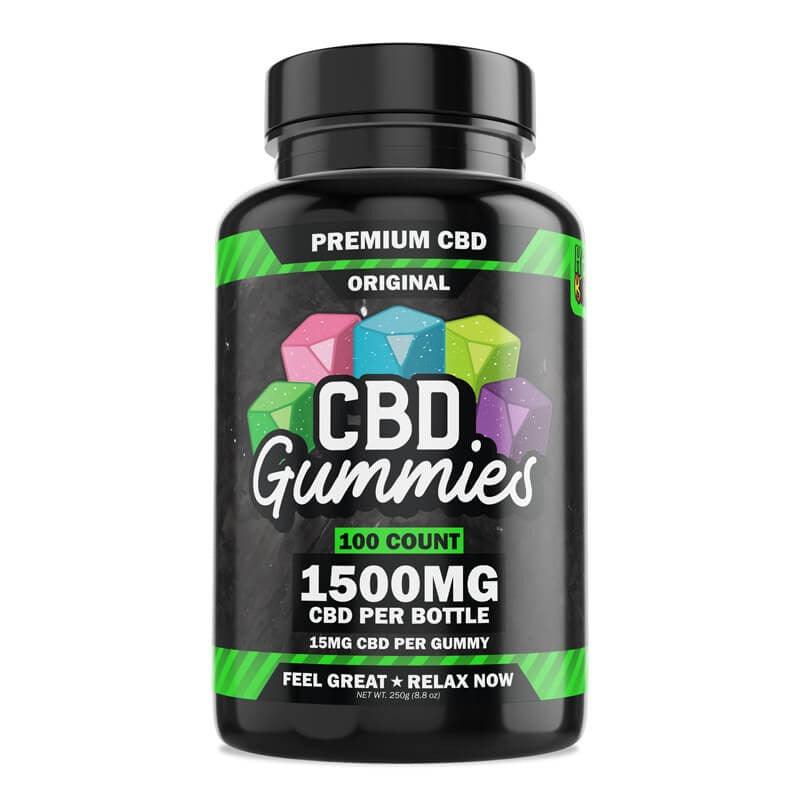 Hemp Bombs - CBD Gummies 100-count (15mg Per Gummy) 1500mg Per Jar