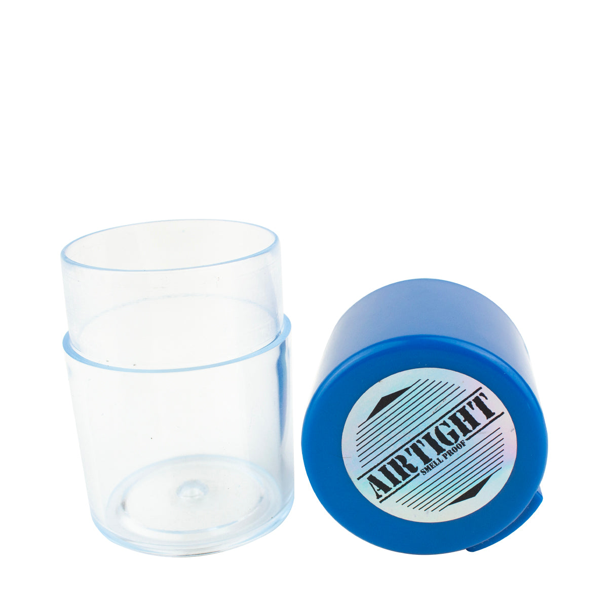 Acrylic Air Tight Mini Jar 60mL 2oz. - Colored Lid Clear Bottom