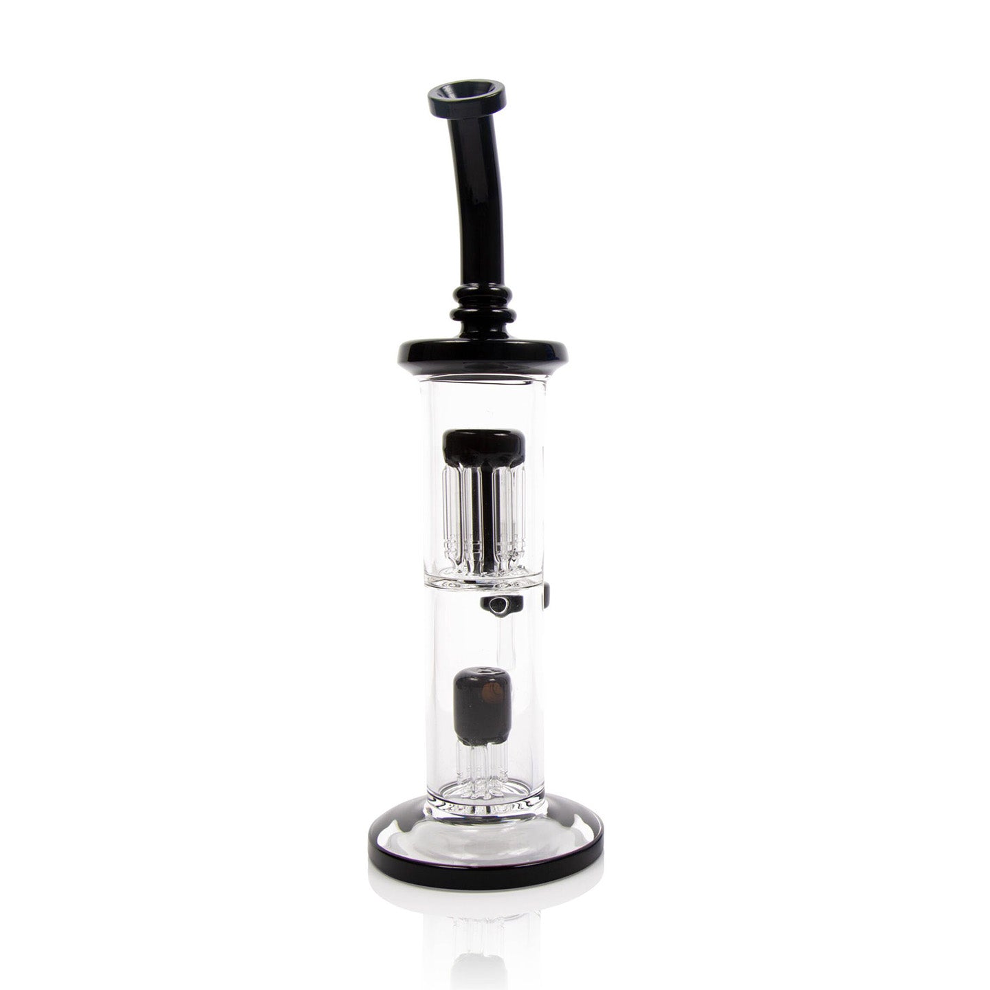 12" TX15 Toxic Double Tree Perc Rig Water Pipe by MK 100 Glass