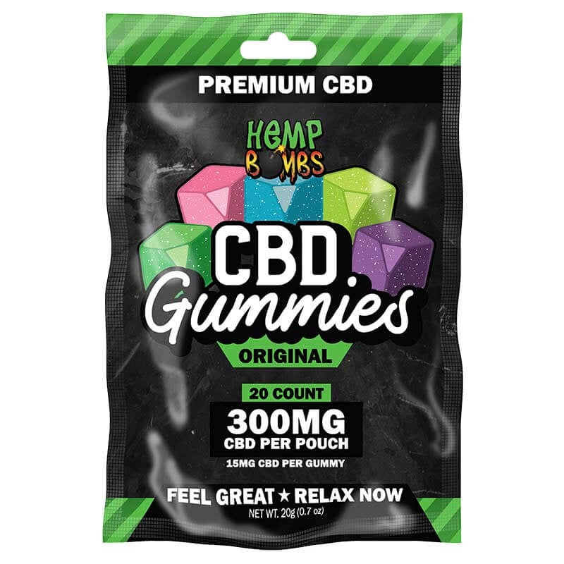 Hemp Bombs - CBD Gummies 20-count (15mg Per Gummy) Single Pack 300mg Per Pack