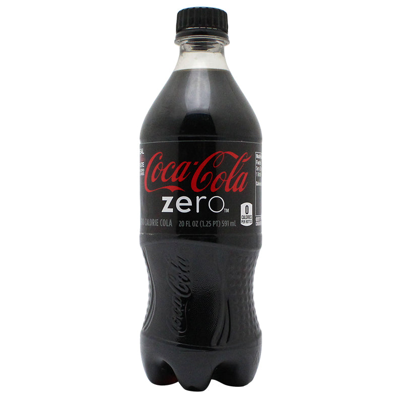 Coca Cola Zero 20oz Full Bottle Soda Safe Can - Smoketokes