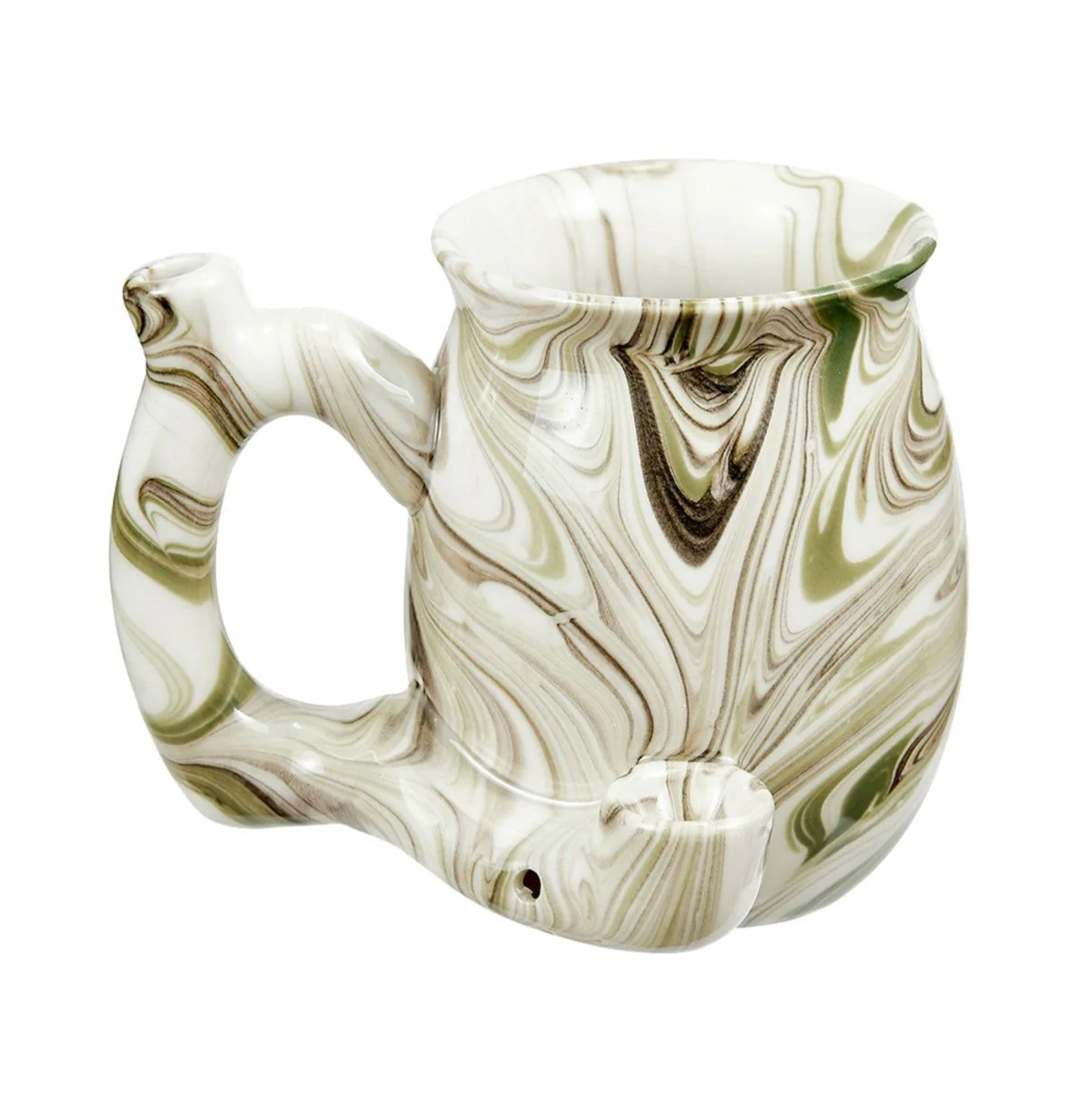 Marble Green - Novelty Ceramic Pipe Mug