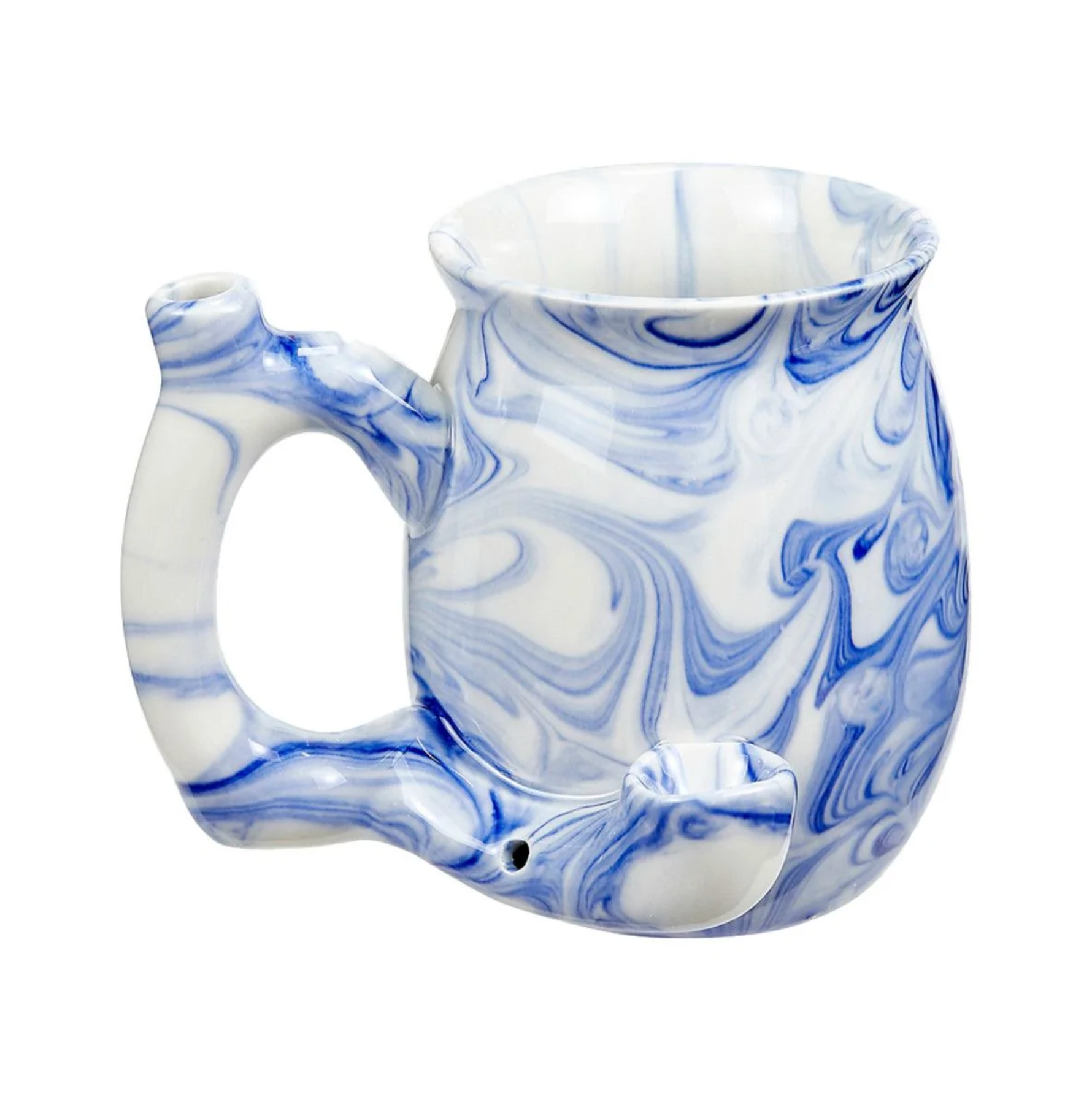 Marble Blue - Novelty Ceramic Pipe Mug