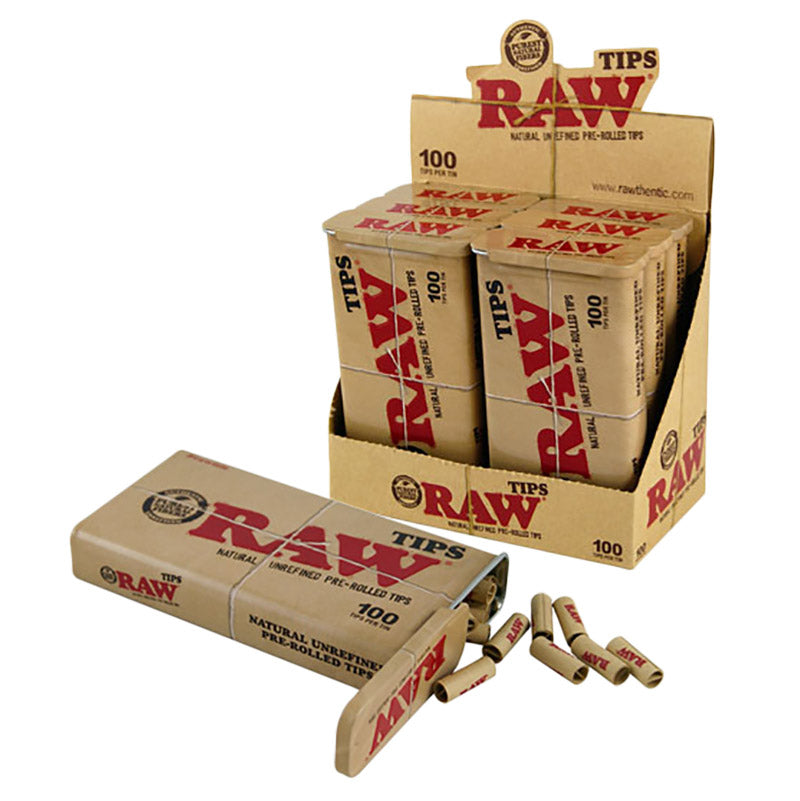 Raw Pre-rolled Tips Tin Display - Smoketokes