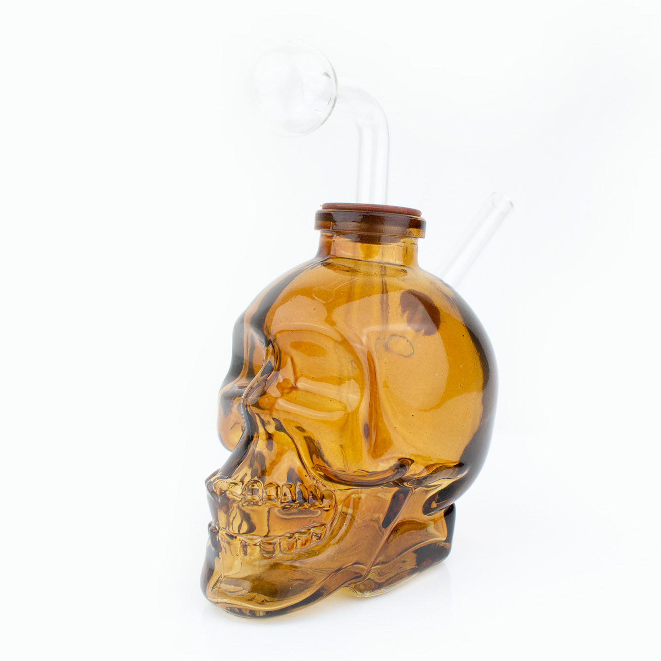 4" Heavy Glass Skull OB Water Pipe