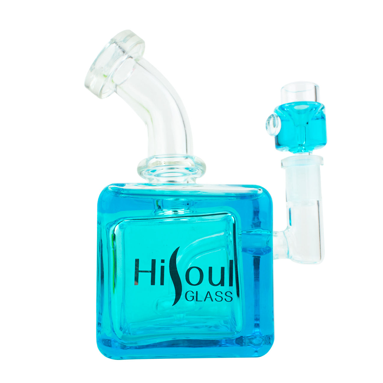 7" HiSoul Cube Glass Freezable Water Pipe