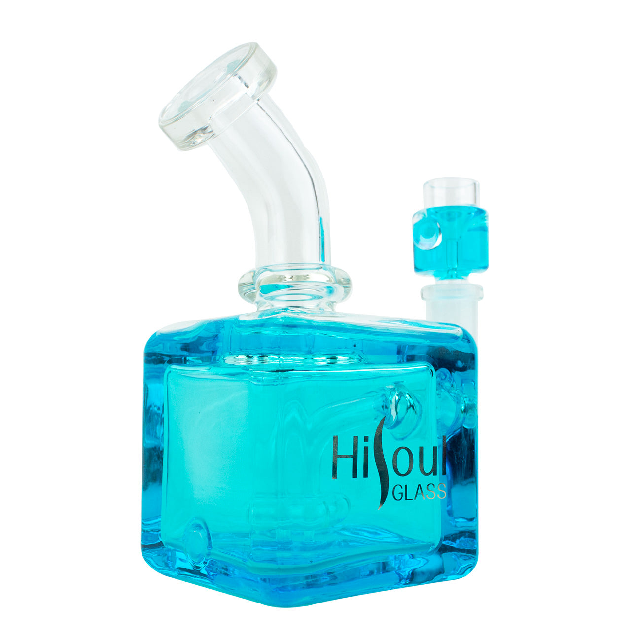 7" HiSoul Cube Glass Freezable Water Pipe