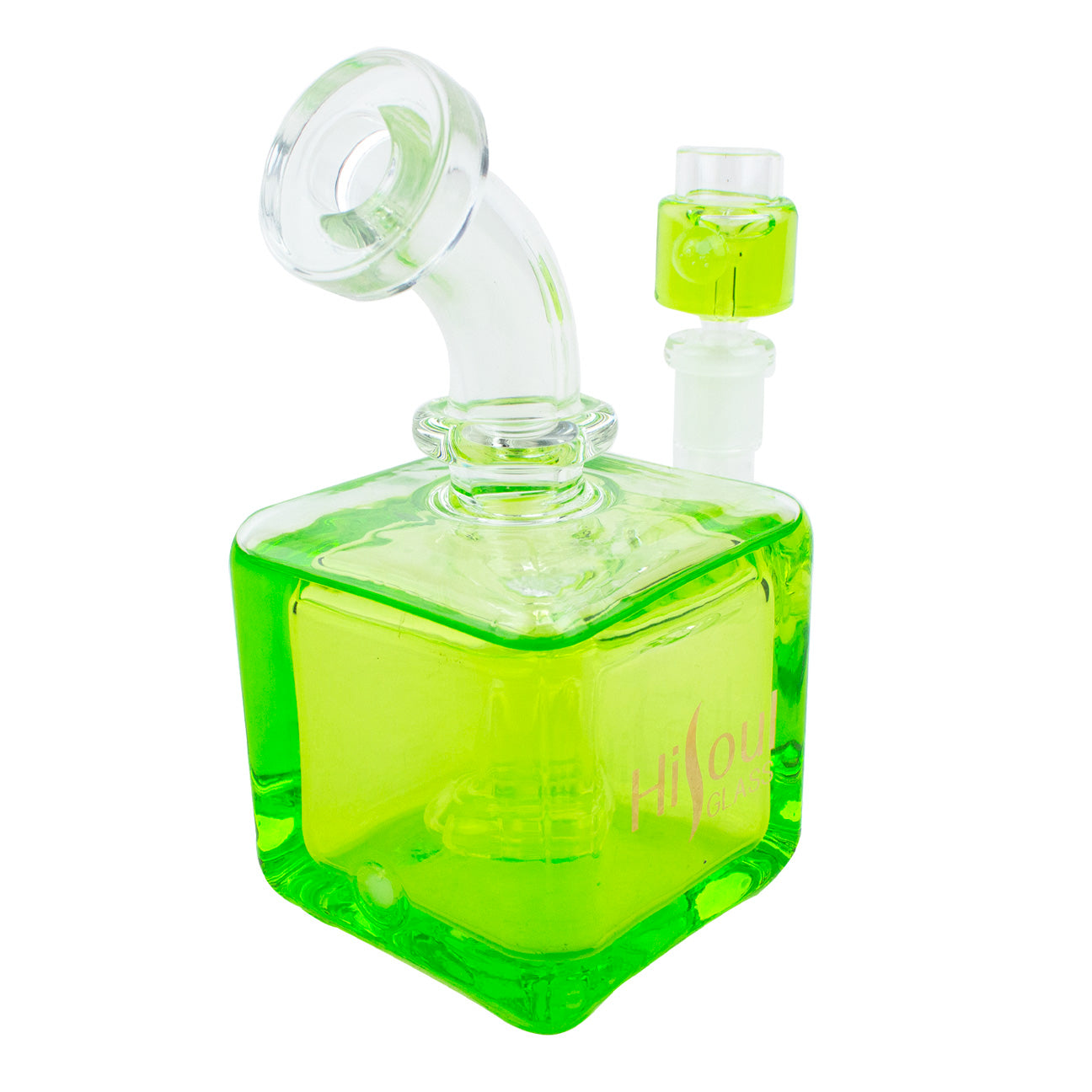7" HiSoul Cube Glass Freezable Water Pipe