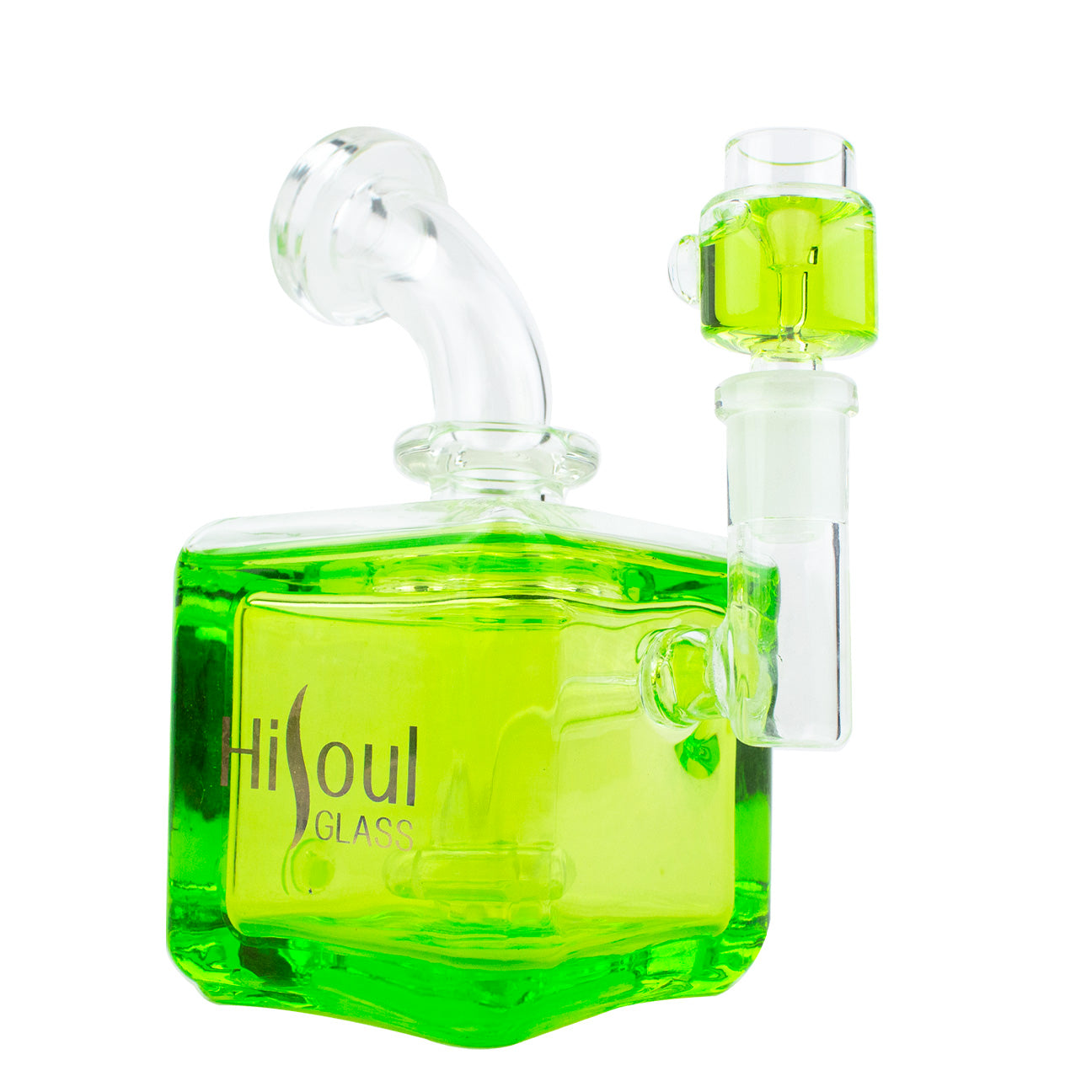 7" HiSoul Cube Glass Freezable Water Pipe