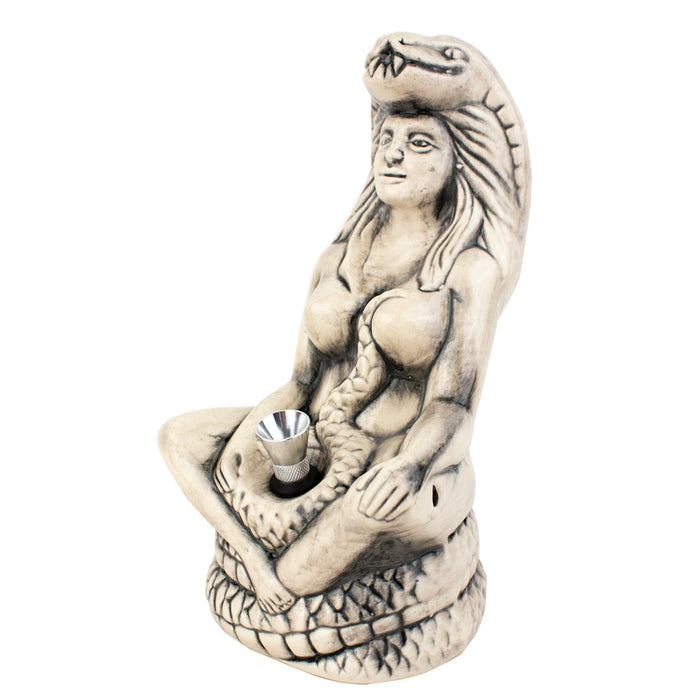 8" Snake Woman Ceramic Water Pipe