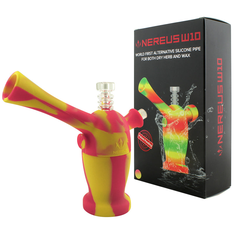 6" Atman Nereus W10 2-in-1 Silicone Oil Rig - Smoketokes