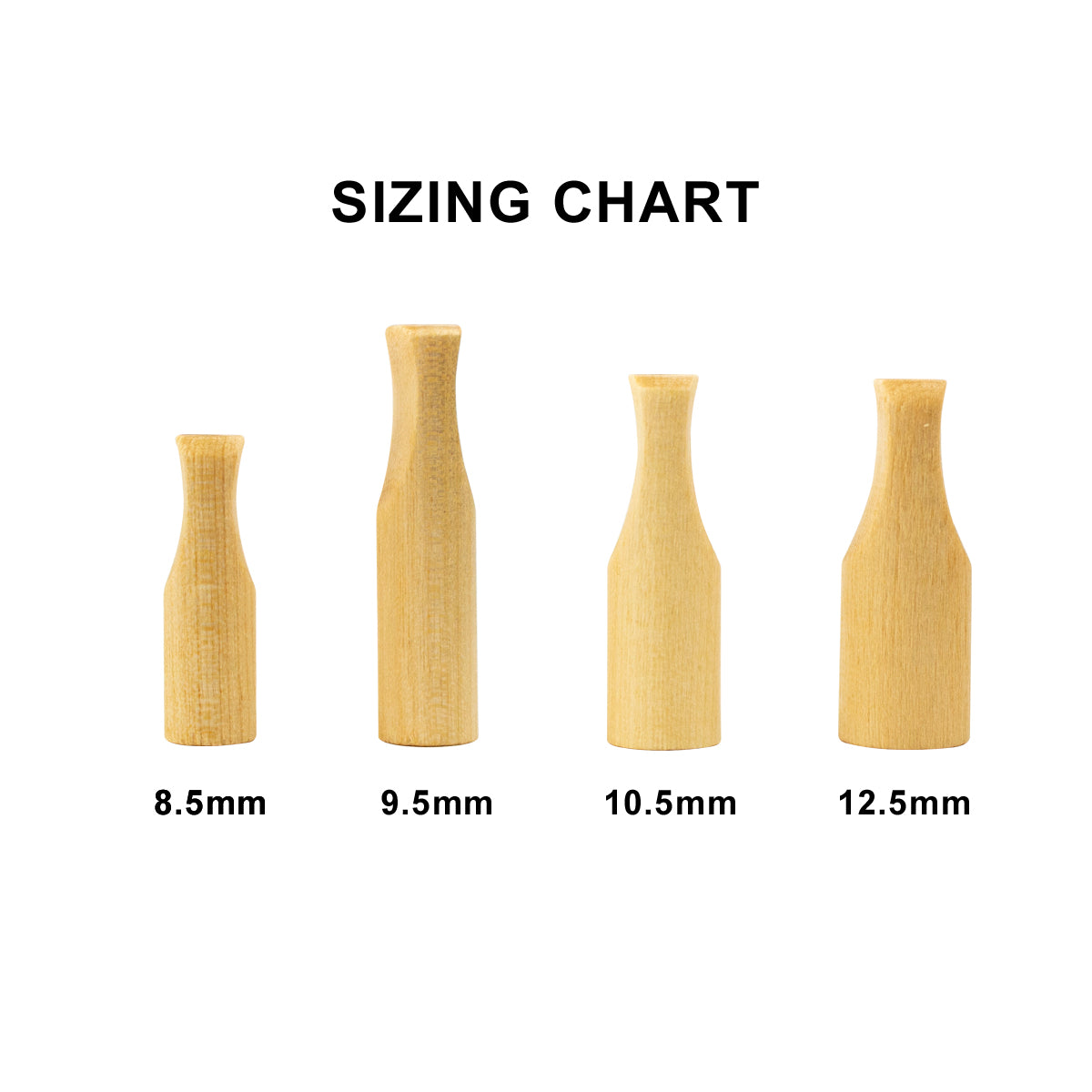 ENDO Wood Tips - 120 Count Per Jar - Various Sizes