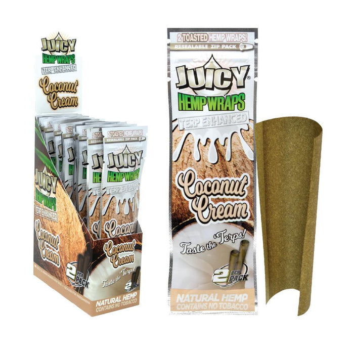 Juicy Hemp Wraps Terp Enhanced – Coconut Cream
