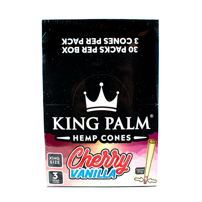 King Palm Hemp Cones King Size (6 cones per pack/30 per Display) - Cherry Vanilla
