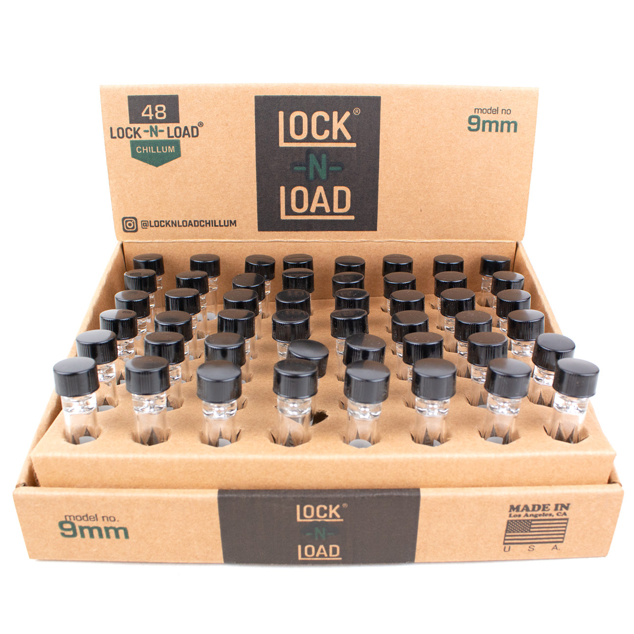 Lock-N-Load Glass Chillum 9mm (48pcs)