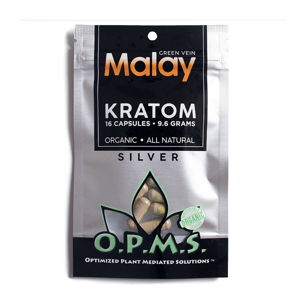 OPMS Kratom Silver Capsules 16 Count