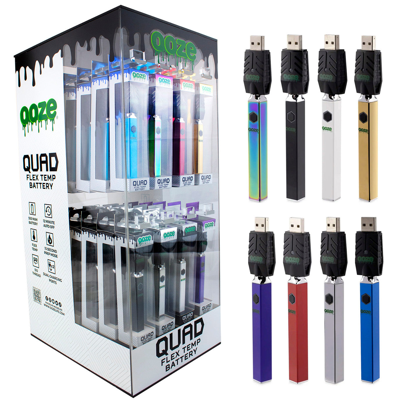 Ooze Quad Flex Vape Pen Battery