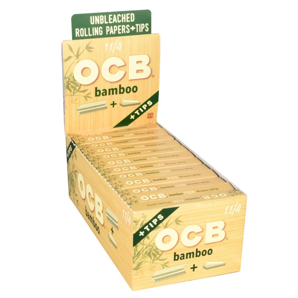 OCB Bamboo 1 1/4 Rolling Papers + Tips