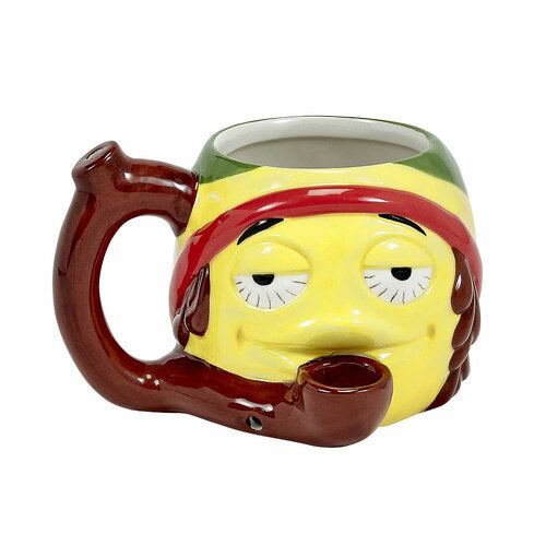 Rasta Stoner Emoji Novelty Mug Pipe