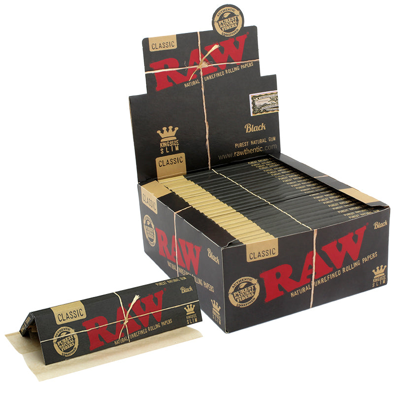Raw Classic Black King Size Slim Rolling Paper wholesale