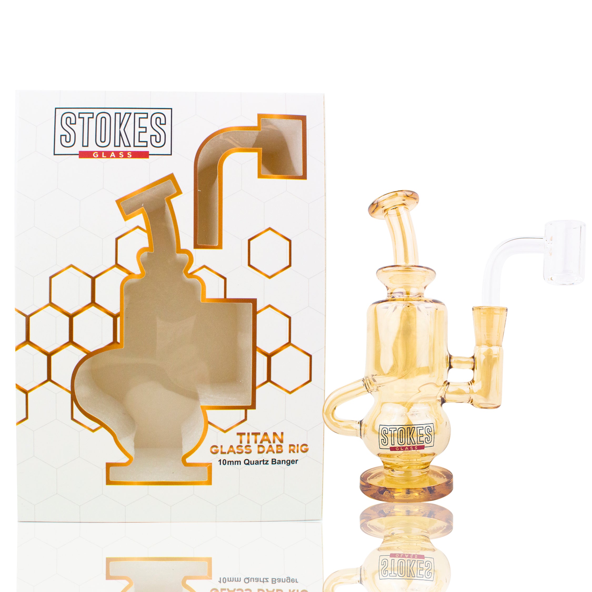 Stokes - 5.5" Titan "Oro Edition" - 10mm banger - Glass Dab Rig