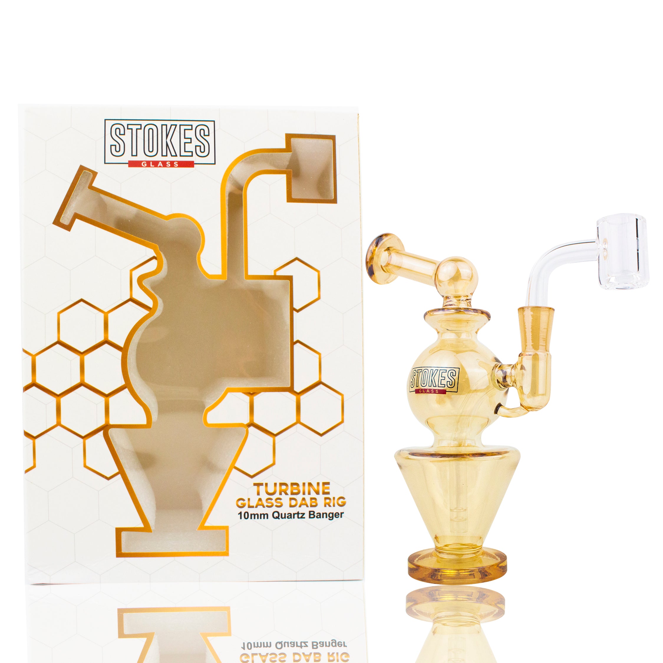Stokes - 6.1" Turbine "Oro Edition" - 10mm banger - Glass Dab Rig