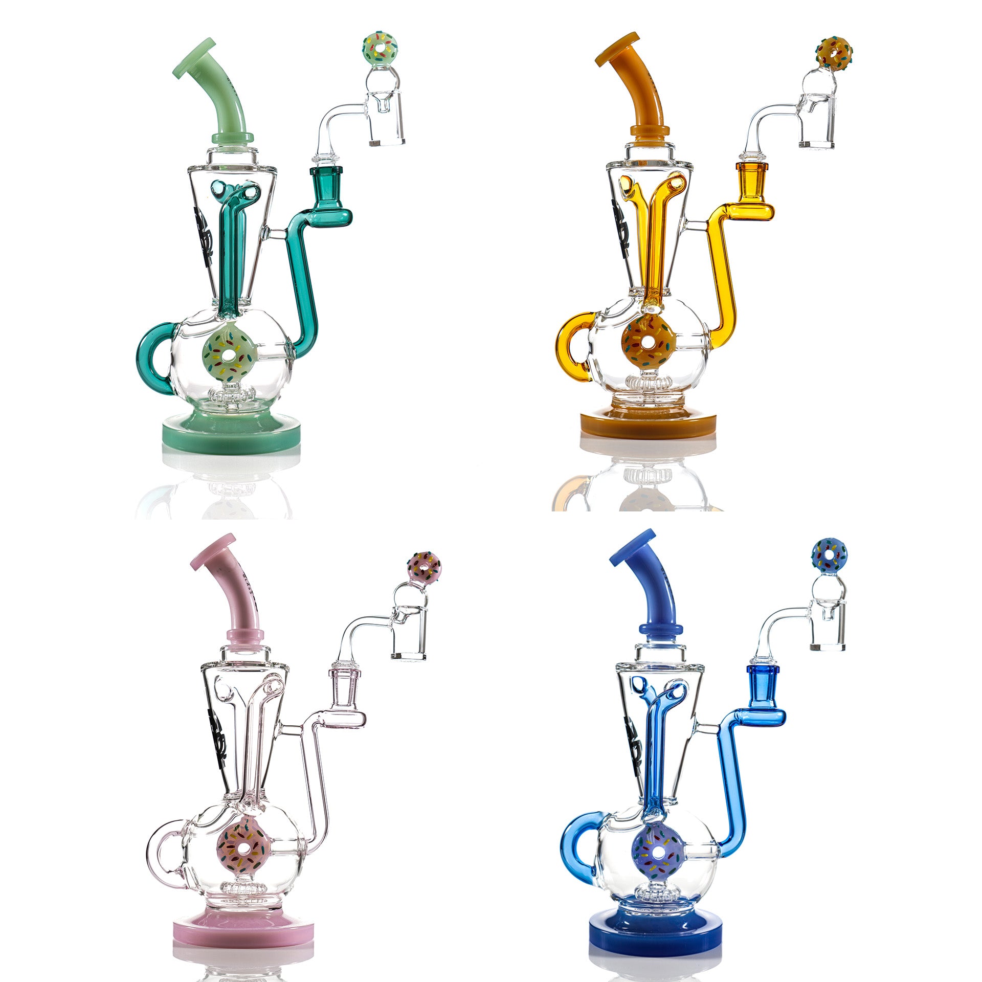 TX37 - Toxic Donut Recycler Dab Rig Water Pipe
