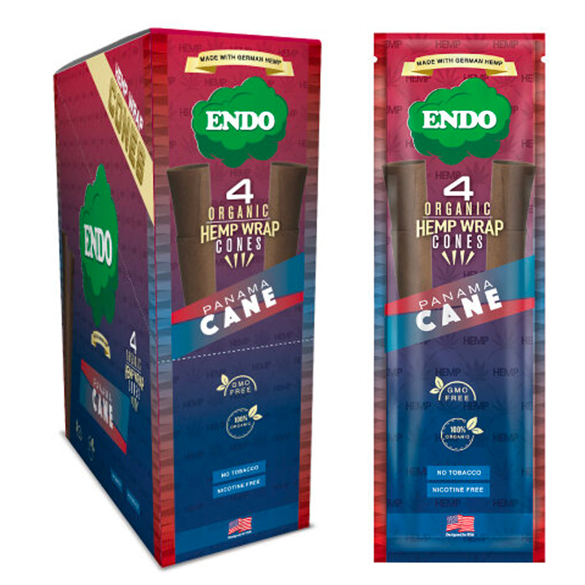 Wholesale Endo Cone Hemp Wrap - Panama Cane