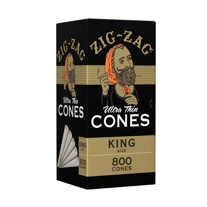 Zig-Zag - King Size Ultra Thin Bulk Cones - (800 Cone Carton)