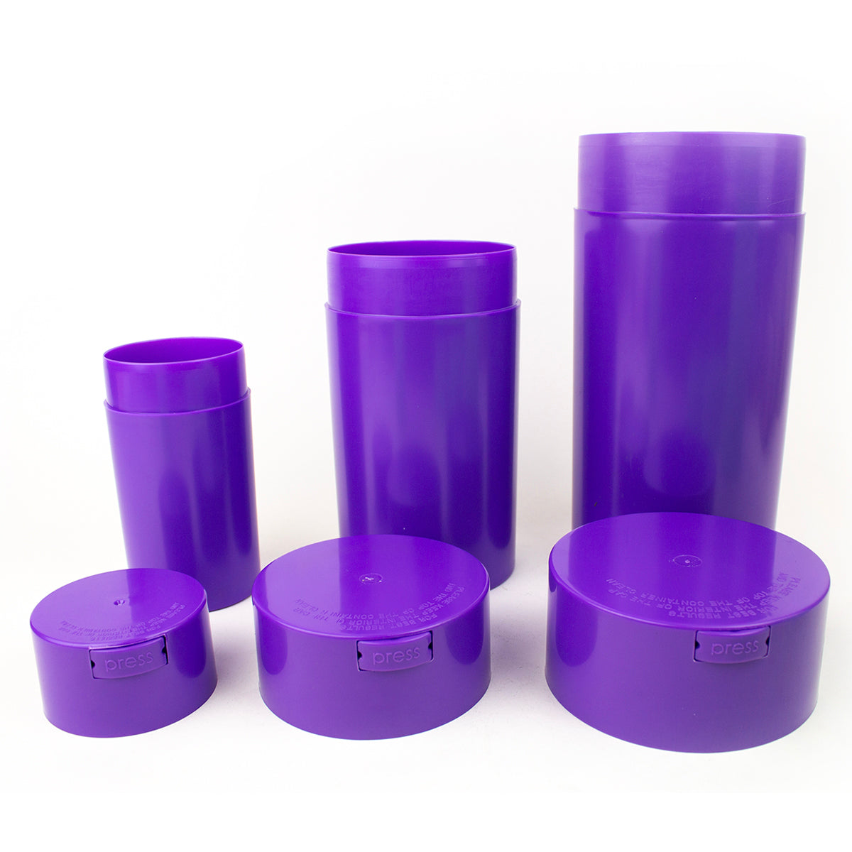 Acrylic Air Tight XL 3 in 1 Jar - Solid Color Lid and Bottom