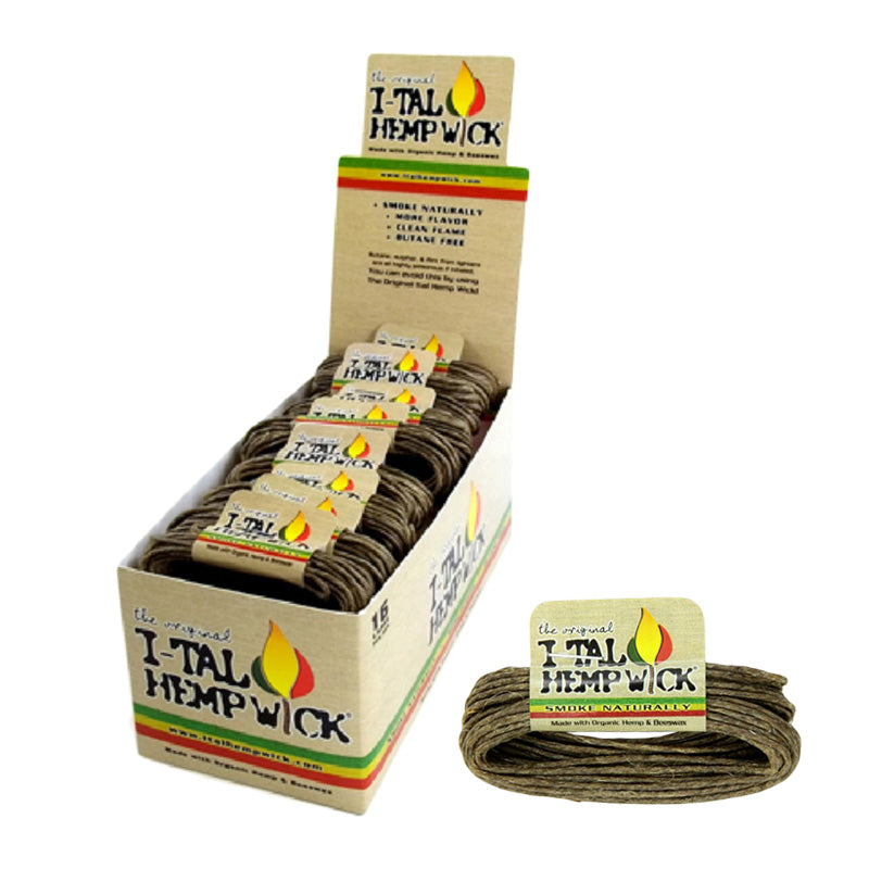 I-Tal Large Organic Hemp Wick 24 Pack - Smoketokes