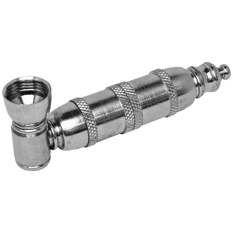 4" Double Chamber Metal Hand Pipe - Smoketokes