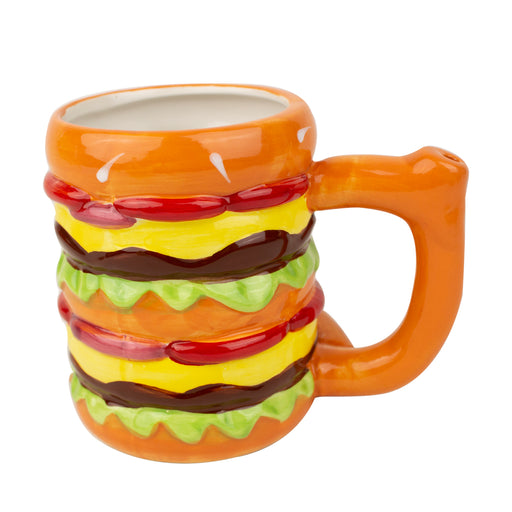 smoketokes 5" Double Cheeseburger Hamburger Ceramic Pipe Mug