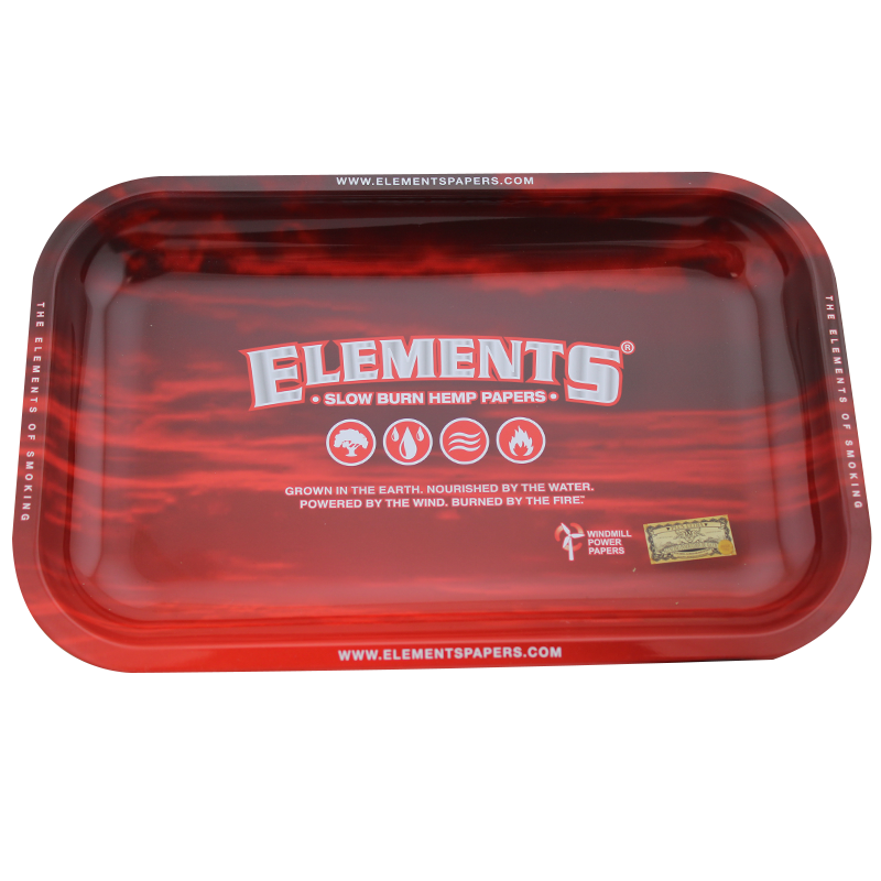 Elements Red Cloud Large Metal Rolling Tray - Smoketokes