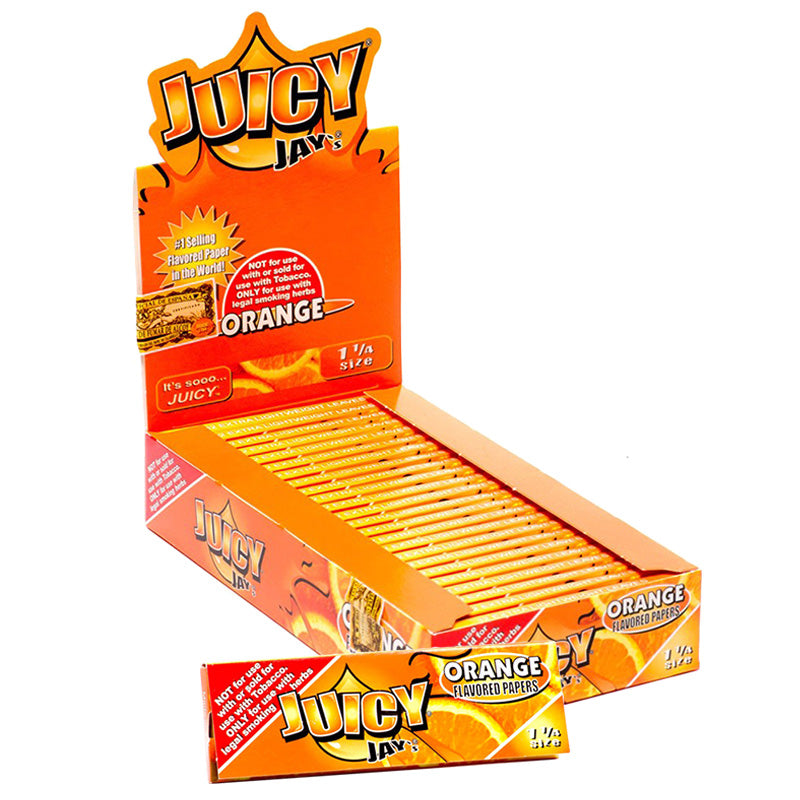 juicy Jay's 1 1/4" Size Rolling Paper Orange Flavor