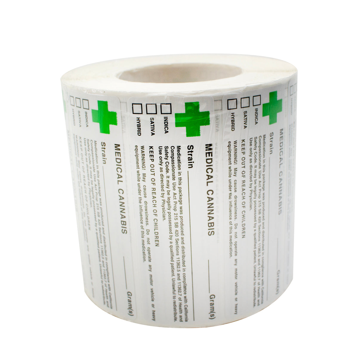MMJ RX Strain Labels Large Roll of 1000