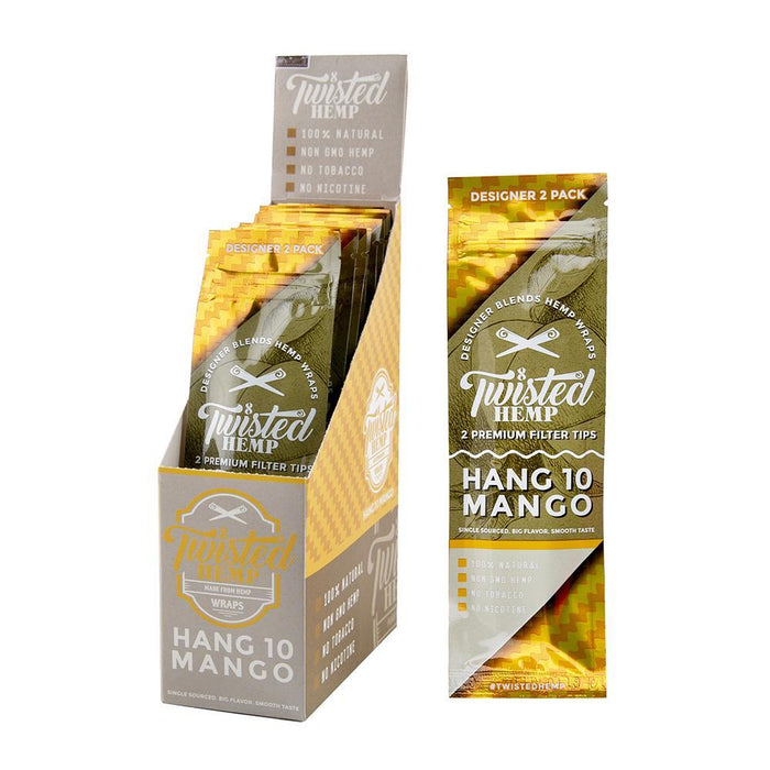 Twisted Premium Hemp Wrap Hang 10 Mango