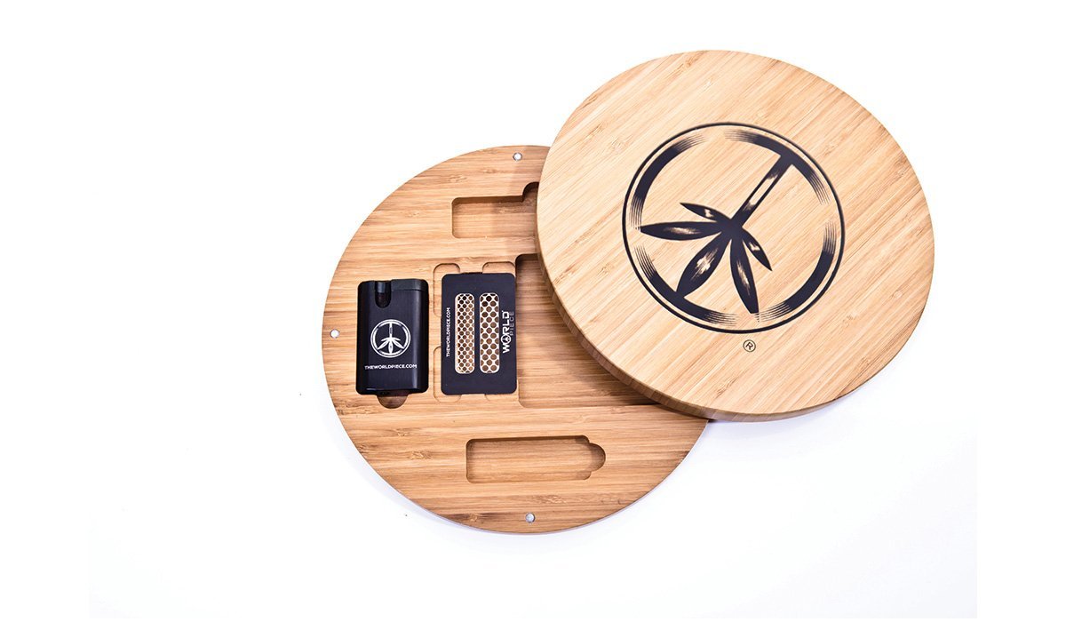 World Piece Bamboo Rolling Tray - RIP Medium