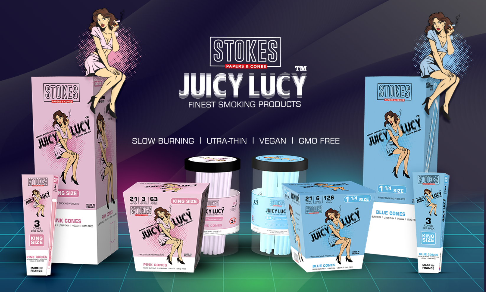 Juicy Lucy Pink Cones & Blue Cones!