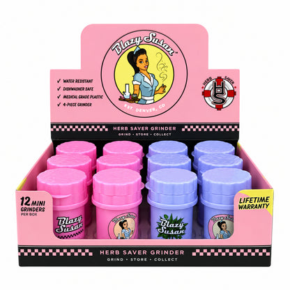 Blazy Susan 12 Mini 4-piece Herb Saver Grinders