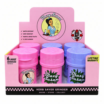 Blazy Susan 6 Large 4-piece Herb Saver Grinders