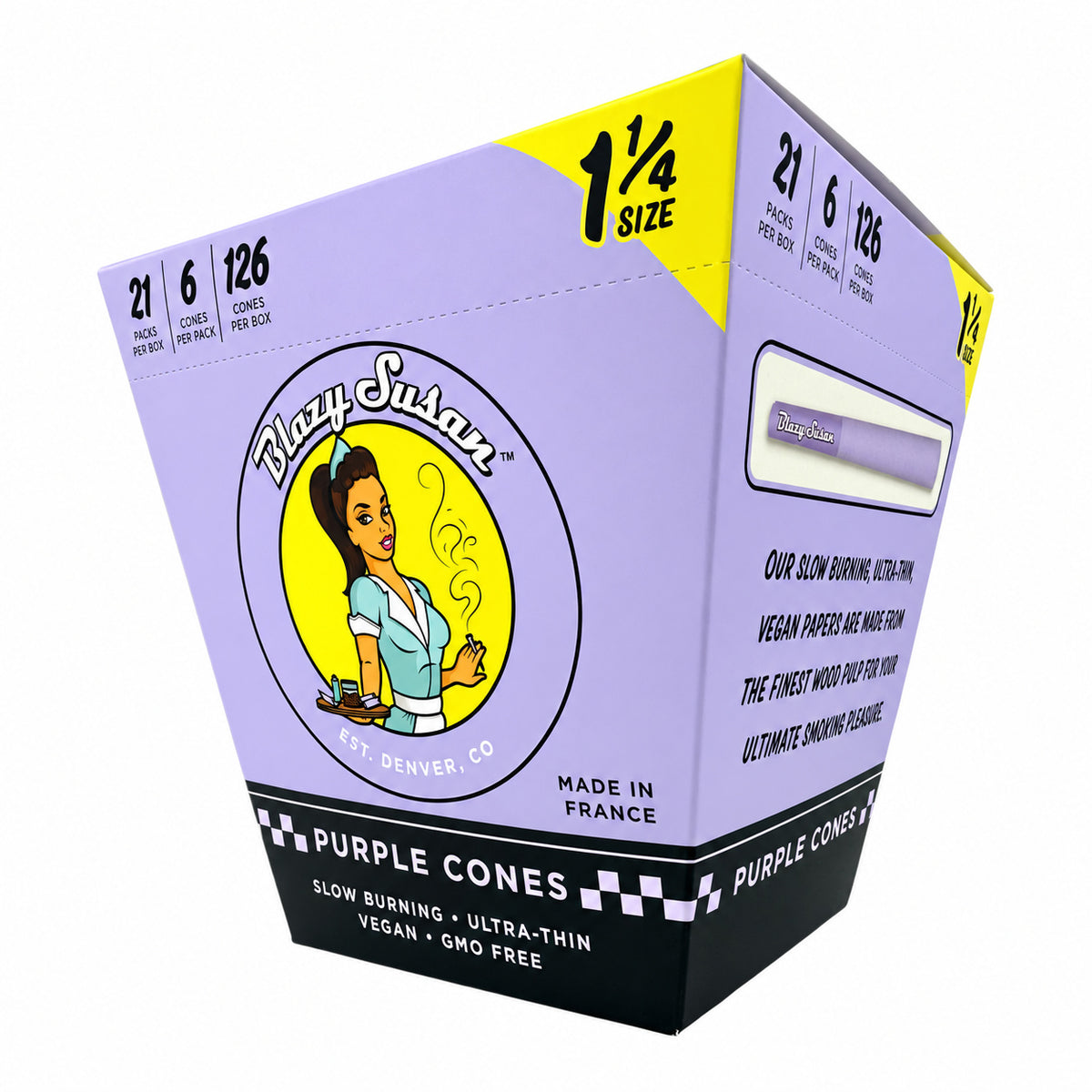 Blazy Susan Purple 1 1/4 Cones 6ct I 21Pk/Dis I 24Dis