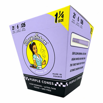 Blazy Susan Purple 1 1/4 Cones 6ct I 21Pk/Dis I 24Dis