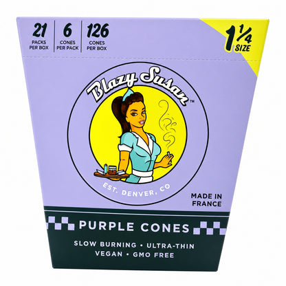 Blazy Susan Purple 1 1/4 Cones 6ct I 21Pk/Dis I 24Dis