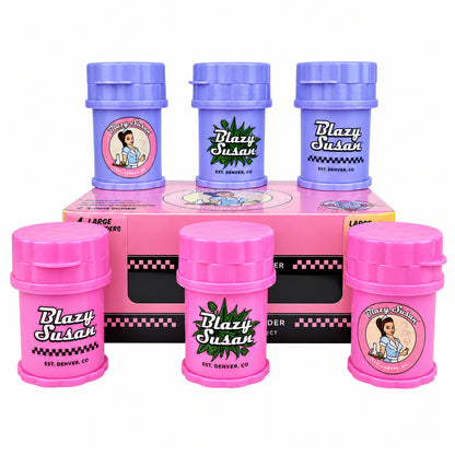 Blazy Susan 6 Large 4-piece Herb Saver Grinders