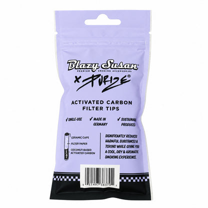 Blazy Susan Purple Filter Tips Xtra Slim 50ct Bag i 20Bags/Dis I 12Dis